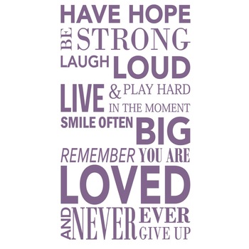Sticker decorativ Have hope Violet Lavanda - 74x119 cm - BeeStick Sticker decorativ Have hope Violet Lavanda - 74x119 cm - BeeStick