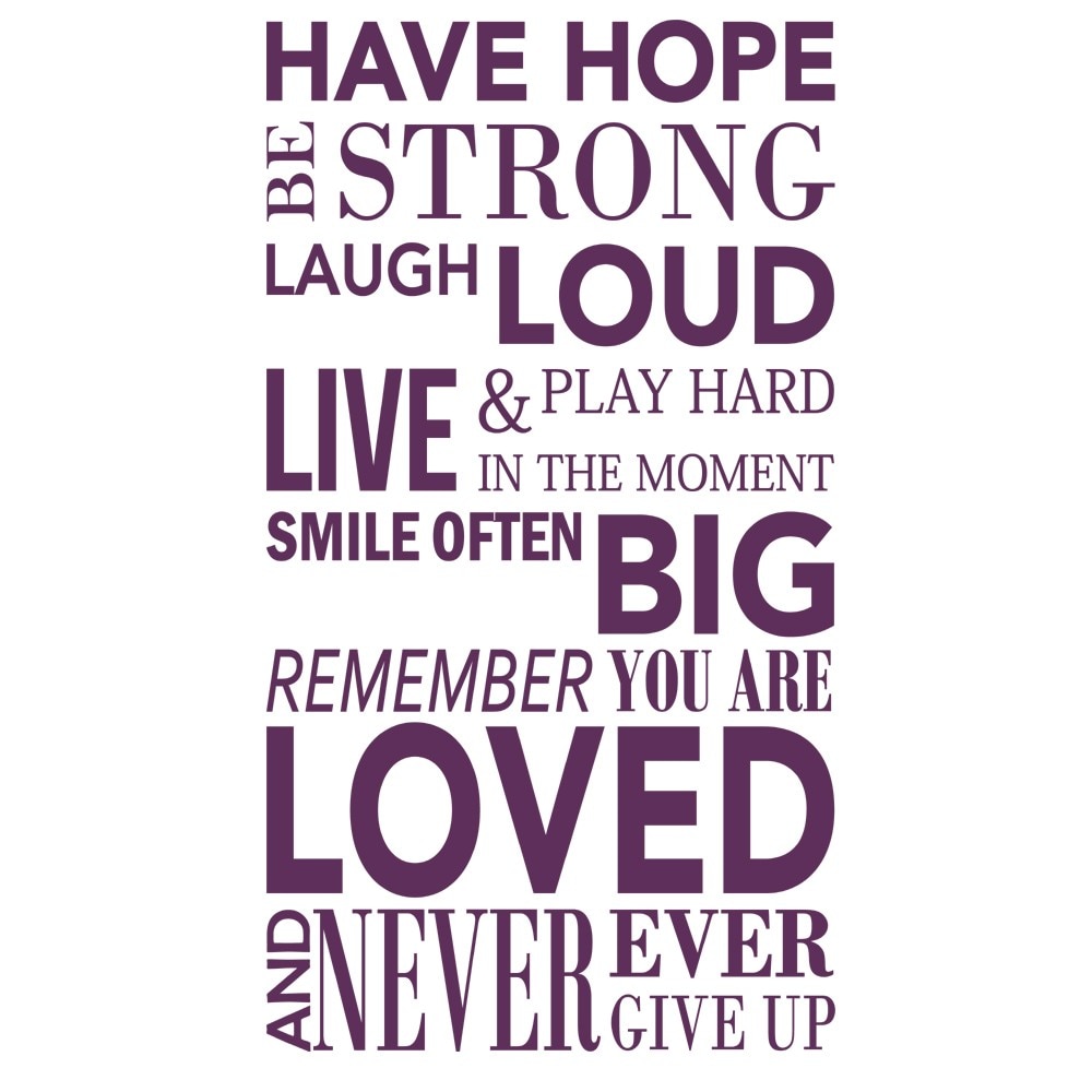Sticker decorativ Have hope Violet Inchis - 119x191 cm - BeeStick