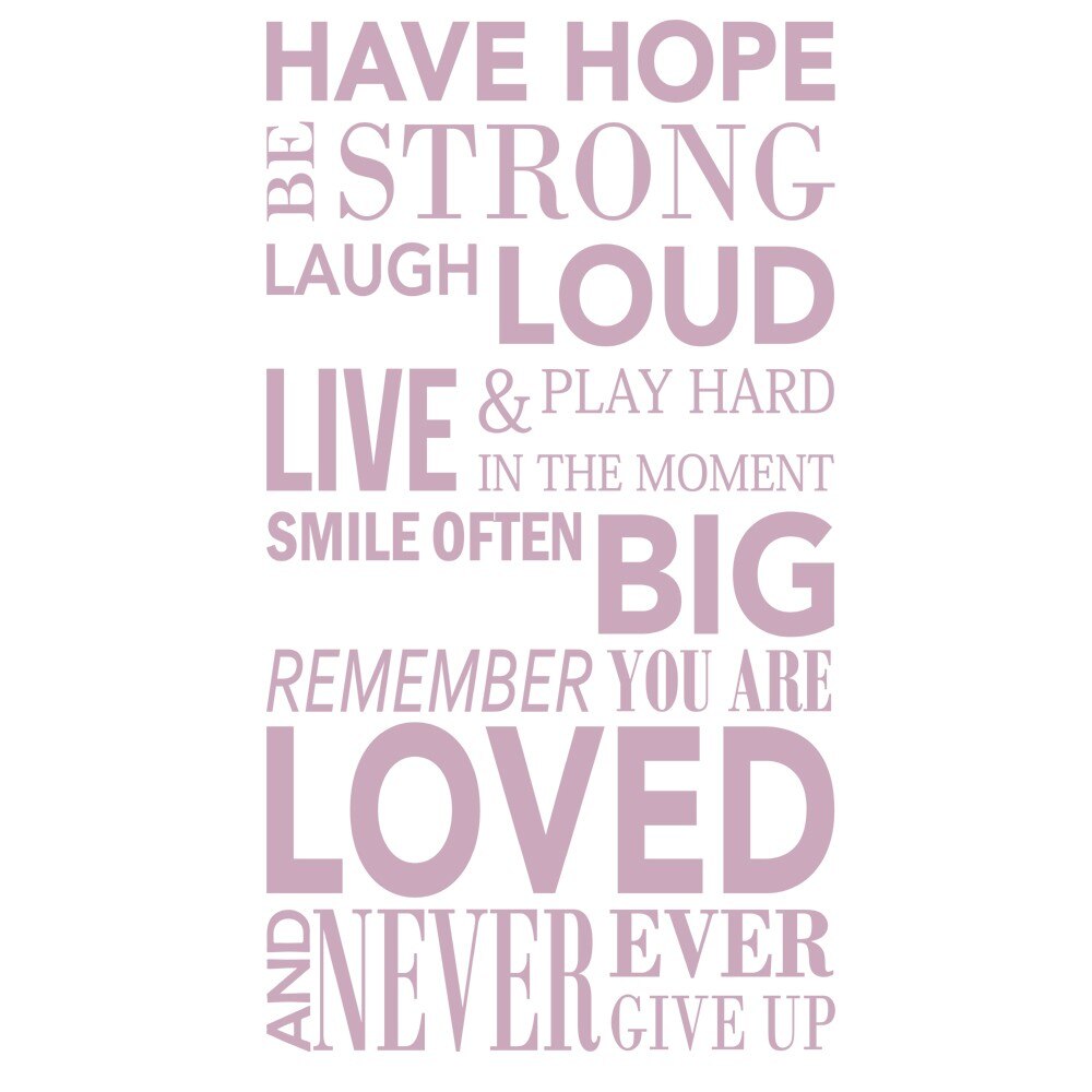 Sticker decorativ Have hope Violet Deschis - 74x119 cm - BeeStick