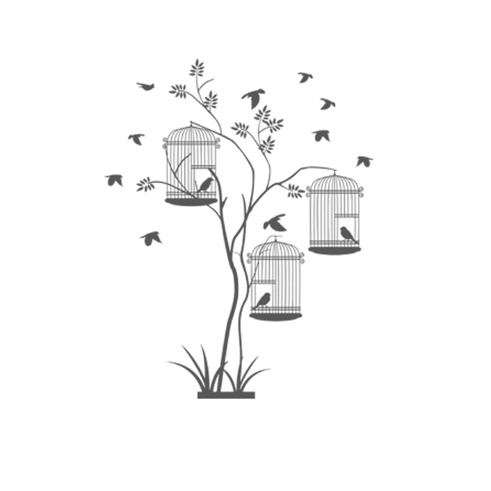 Sticker decorativ Libertate Gri Inchis - 79x100 cm - BeeStick