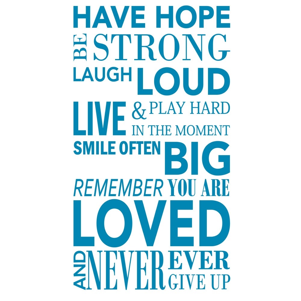 Sticker decorativ Have hope Ceruleum - 119x191 cm - BeeStick