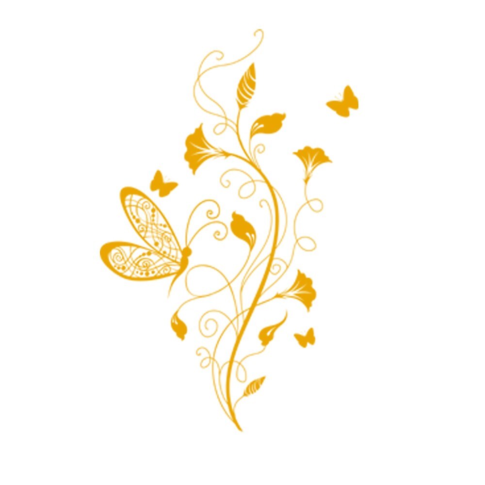 Sticker decorativ Fluturi neastamparati Golden Yellow - 77x120 cm - BeeStick