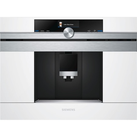 Espressor incorporabil Siemens CT 636LEW1, 2.4 litri, 19 bari, 1600 W, Alb-Argintiu