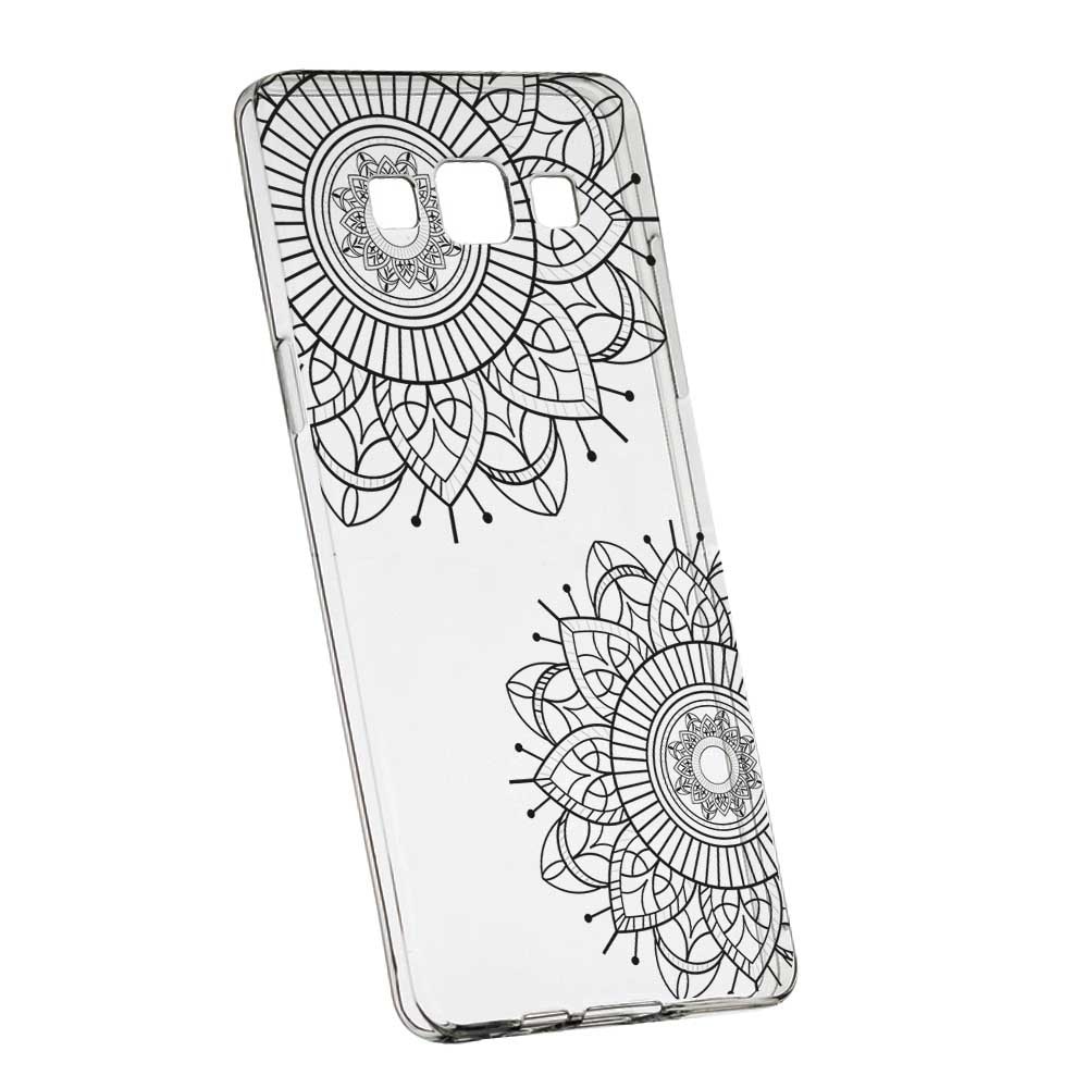 Husa Silicon, Transparent, Slim, Black Flower, 117, Huawei MATE 10