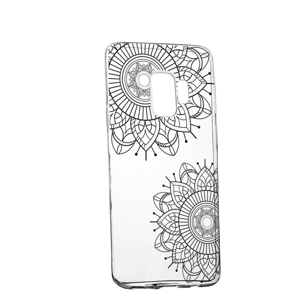 Husa Silicon, Transparent, Slim, Black Flower, 117, Huawei Honor 7