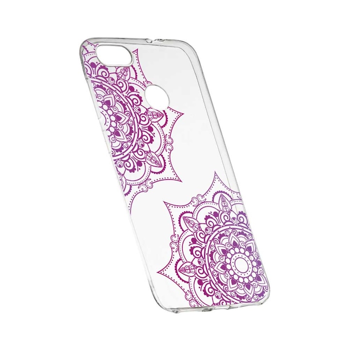 Силиконов калъф, прозрачен, тънък, дантелен, 118, HTC Desire 12 Plus