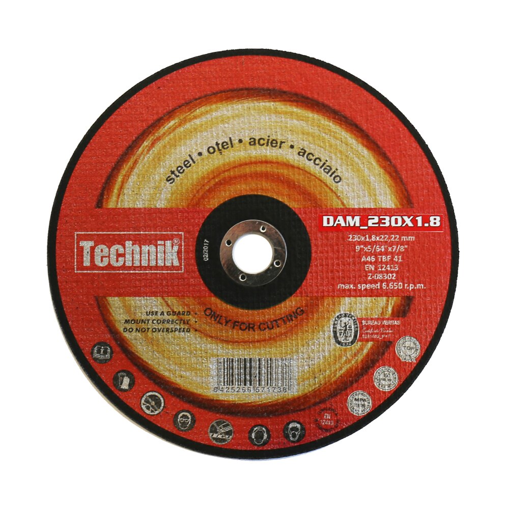 Disc abraziv pentru taiere metal Technik, DAM_230X1.9