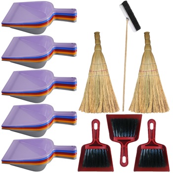 Pachet - 4 x Set faras din plastic diferite culori, 5buc/set + 3 x Matura auto cu faras + 2 x Matura de paie + Matura stradala cu coada, 60cm Pachet - 4 x Set faras din plastic diferite culori, 5buc/set + 3 x Matura auto cu faras + 2 x Matura de paie + Matura stradala cu coada, 60cm