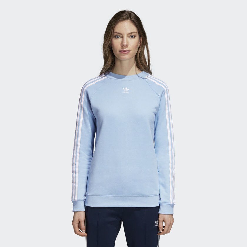 Bluza femei adidas Originals adidas Trefoil Sweatshirt DH3173, M, Albastru