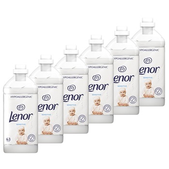 Pachet 6 bucati - Lenor Sensitive Hypoallergenic 1.9L, Balsam rufe, 6 x 1900ml Pachet 6 bucati - Lenor Sensitive Hypoallergenic 1.9L, Balsam rufe, 6 x 1900ml