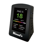 monitor calitate aer woods aqm 001 functioneaza cu ajutorul tehnologiei laserului putand sa indice cu precizie gradul de poluare al aerului indica cantitatea de particule din aer pm1 pm25 pm10 imagen 7_0_
0