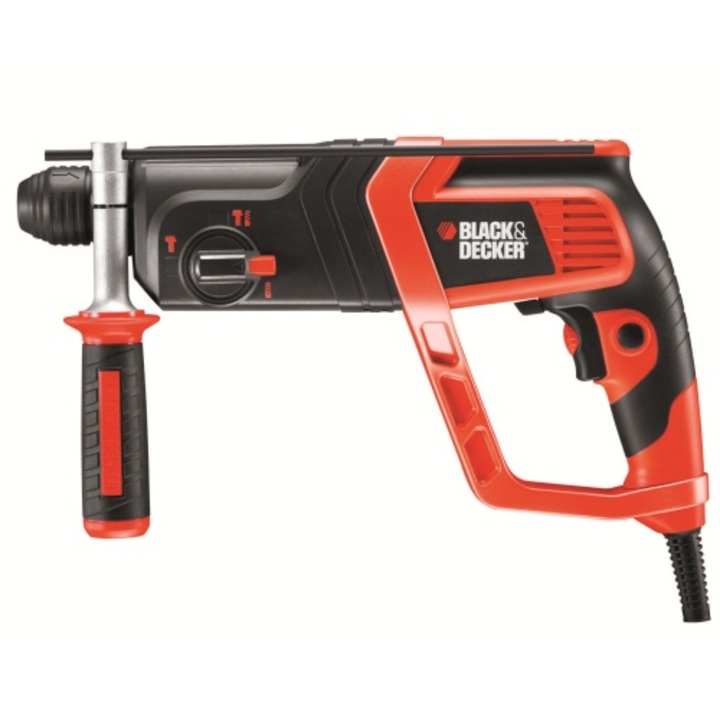 Перфоратор Black&Decker SDS-Plus 2,2J, 800W, 0-980 об/мин KD985KA + Транспортно куфарче, Адаптивен патронник 20 мм, Длето и бургия SDS-Plus 8, 10 мм