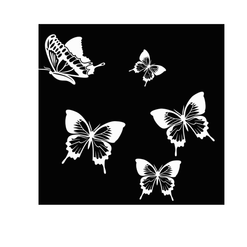 Sticker decorativ Fluturi Alb - 100x93 cm - BeeStick