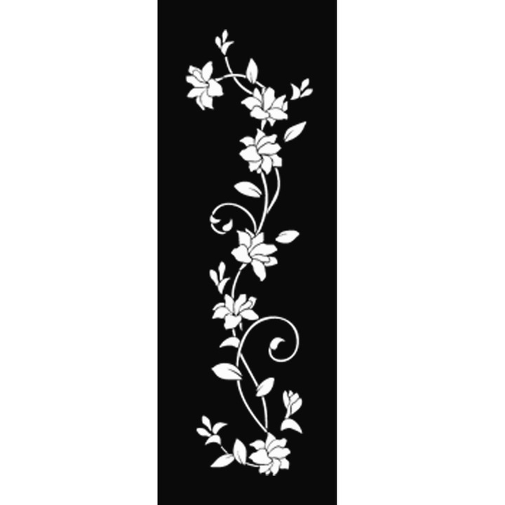Sticker decorativ Floare Lunga Alb - 30x116 cm - BeeStick