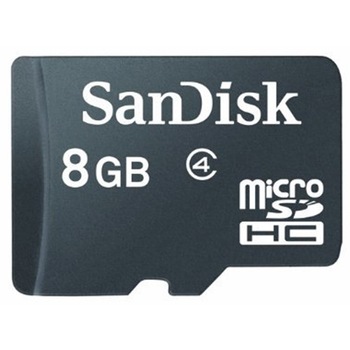 Card de memorie SanDisk MicroSDHC, 8GB, Class 4 Card de memorie SanDisk MicroSDHC, 8GB, Class 4