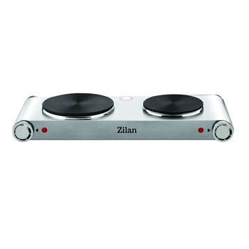 Plita electrica inox Zilan, 2 arzatoare, 2250 W Plita electrica inox Zilan, 2 arzatoare, 2250 W