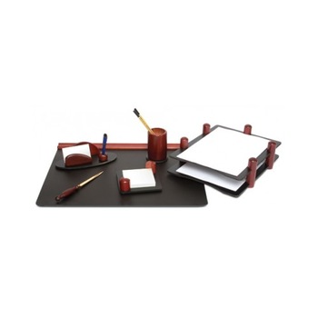 Set birou lux 6 piese lemn mahon Set birou lux 6 piese lemn mahon