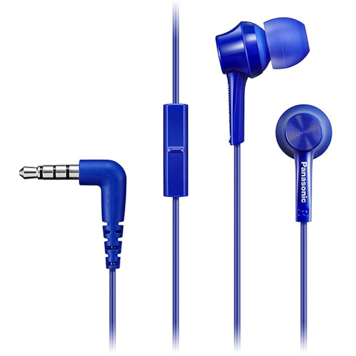 Panasonic RP-TCM115E-A fülhallgató, Mikrofonnal, Kék