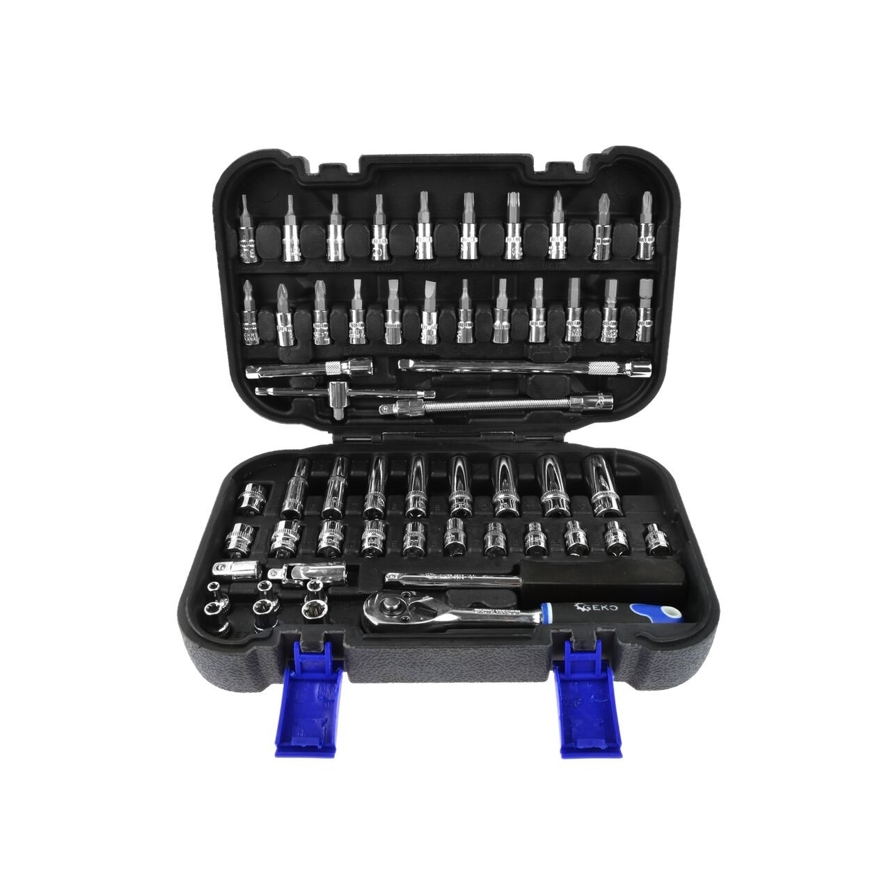 Set 56 chei tubulare si biti Geko G10153, Torx 1/4