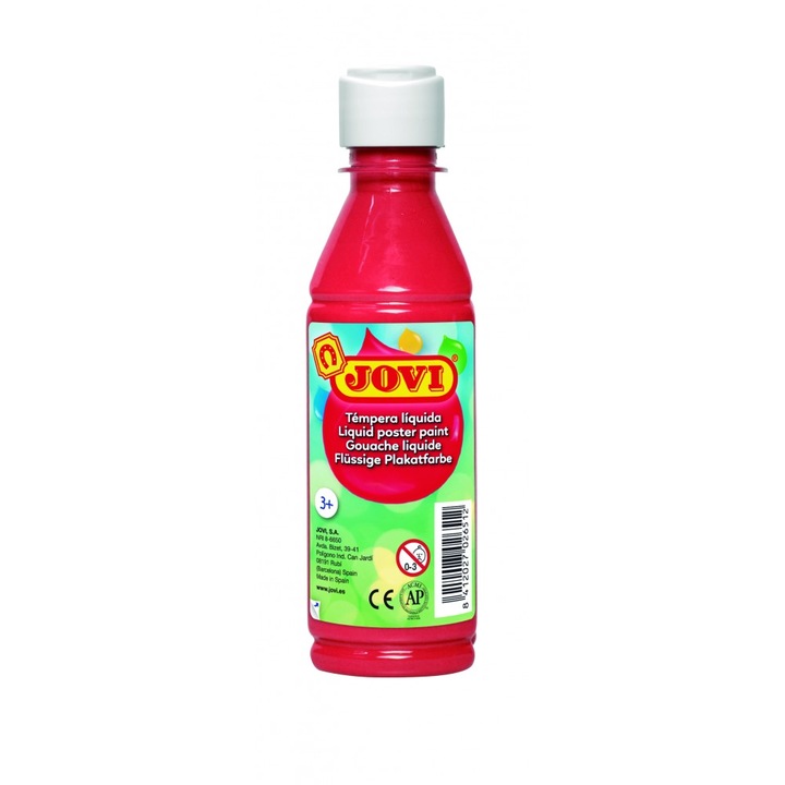 Tempera lichida pe baza de apa, 250 ml - Rosu