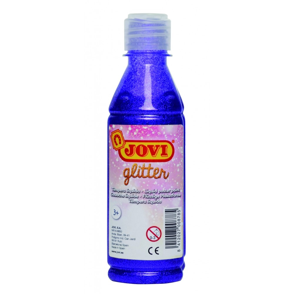 Tempera lichida cu sclipici violet 250 ml/sticla Jovi