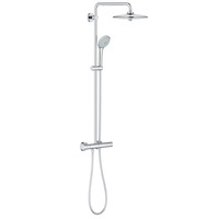 Sistem dus cu termostat Grohe Euphoria 260, montare aparenta, brat dus cu rotire, para dus inclusa, 3 functii, anti-calcar, crom