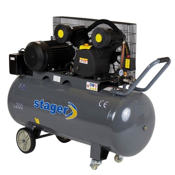 Compresor de aer Stager HM-V-0.6/200 200L 8BAR cu invertor de sudura Proweld MMA-140JI Compresor de aer Stager HM-V-0.6/200 200L 8BAR cu invertor de sudura Proweld MMA-140JI