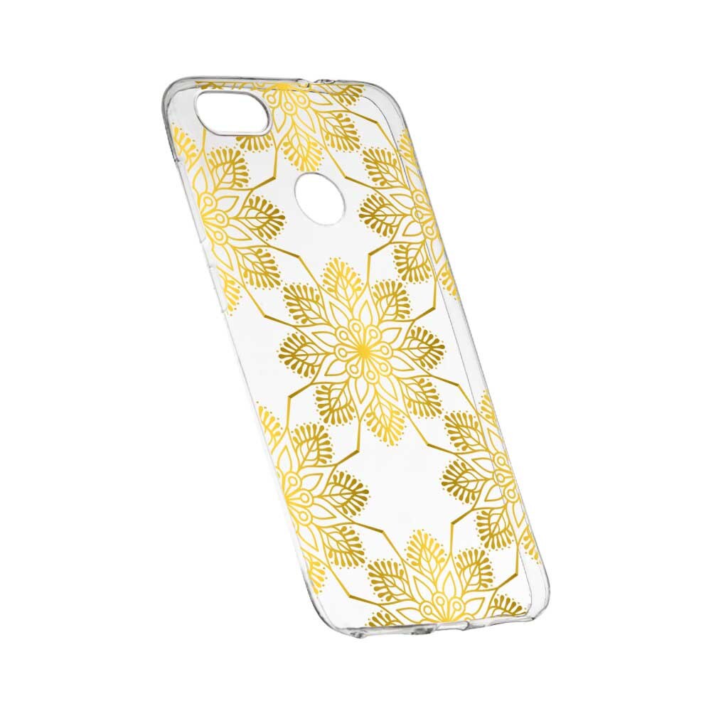 Husa Silicon, Transparent, Slim, Golden, 120, Huawei P Smart