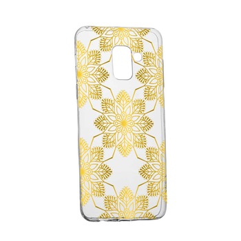 Husa Silicon, Transparent, Slim, Golden, 120, Samsung Galaxy A8 2018 Plus Husa Silicon, Transparent, Slim, Golden, 120, Samsung Galaxy A8 2018 Plus
