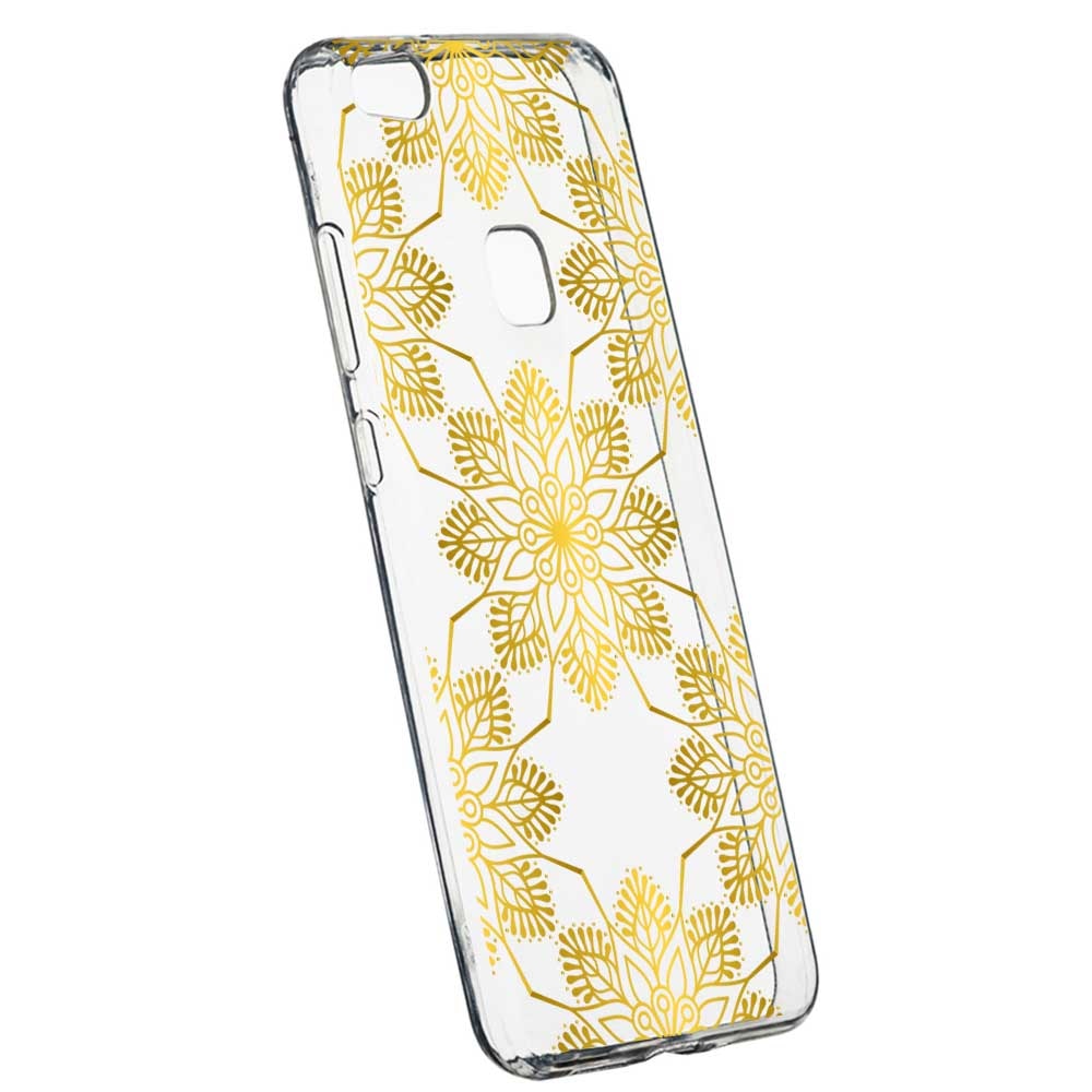 Husa Silicon, Transparent, Slim, Golden, 120, Huawei P10 LITE