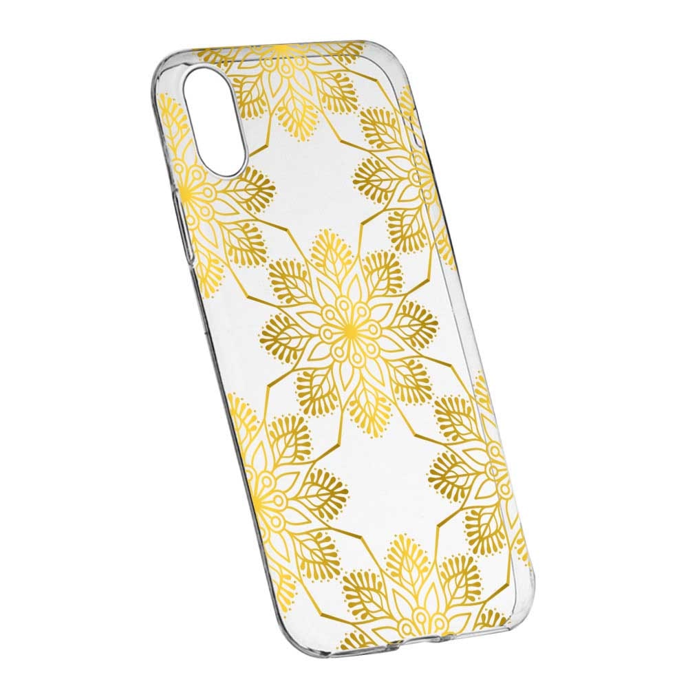 Husa Silicon, Transparent, Slim, Golden, 120, HTC Desire 12