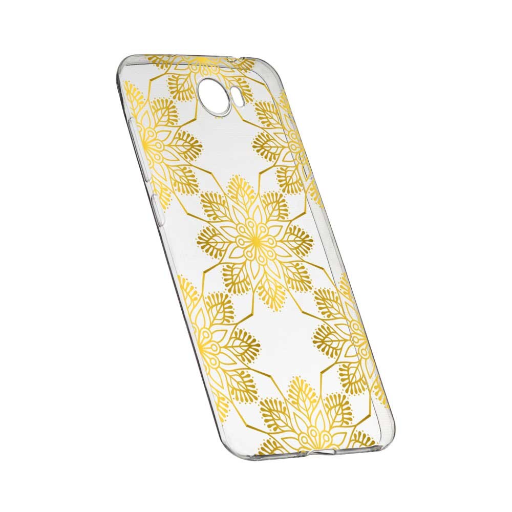 Husa Silicon, Transparent, Slim, Golden, 120, Huawei Y7 / Enjoy 7 Plus / Nova Lite Plus 2017