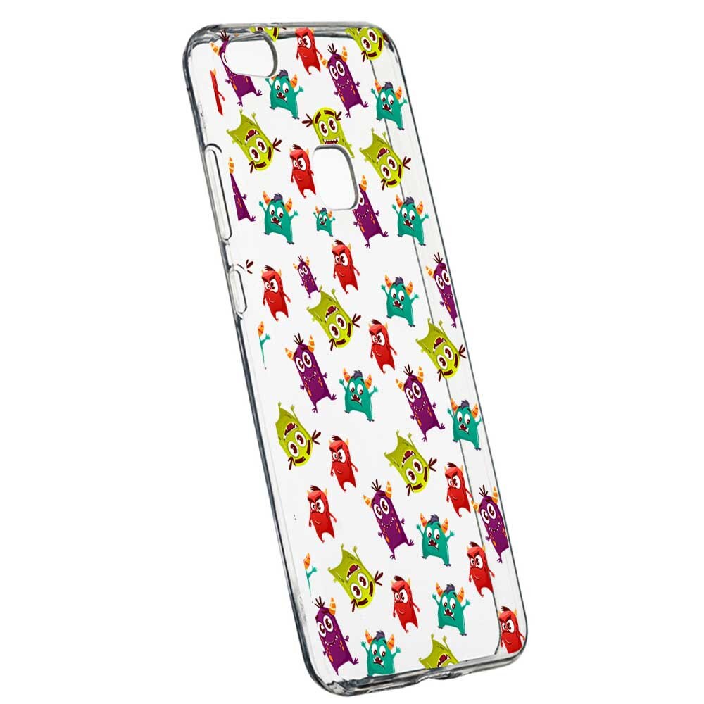 Husa Silicon, Transparent, Slim, Monster, 121, Huawei P10 LITE