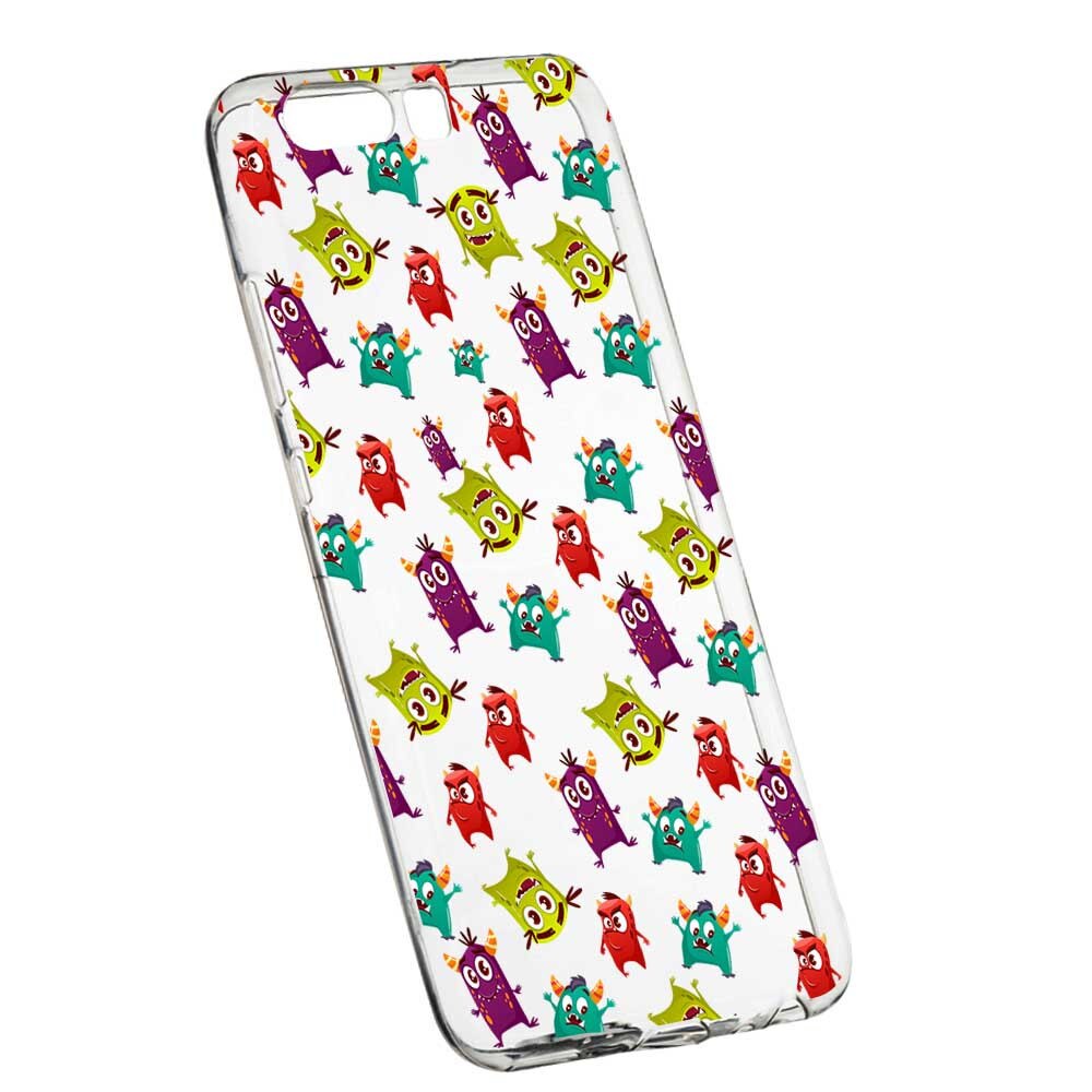 Husa Silicon, Transparent, Slim, Monster, 121, Huawei HONOR 9