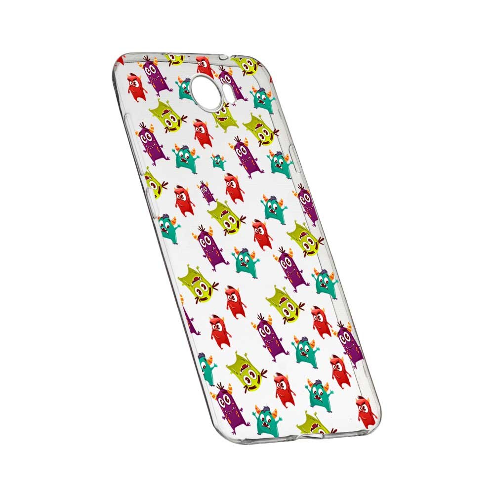 Husa Silicon, Transparent, Slim, Monster, 121, Huawei Y7 / Enjoy 7 Plus / Nova Lite Plus 2017