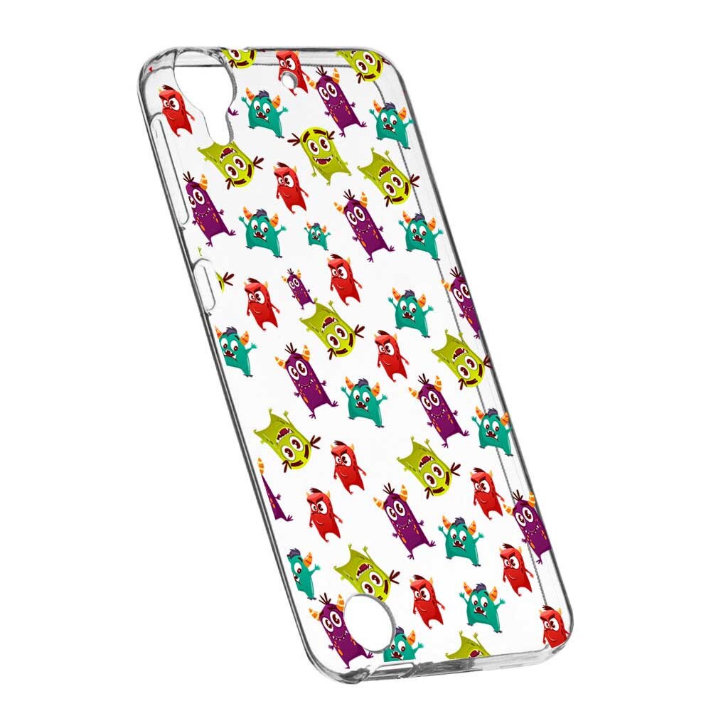 Husa Silicon, Transparent, Slim, Monster, 121, HTC Desire 825