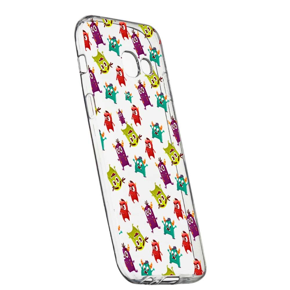 Husa Silicon, Transparent, Slim, Monster, 121, Samsung Galaxy A5 2017