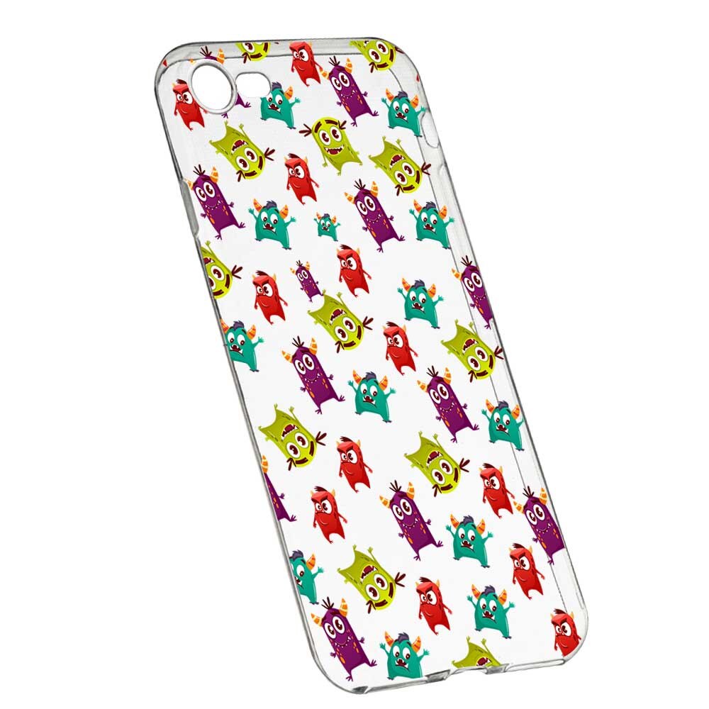 Husa Silicon, Transparent, Slim, Monster, 121, Apple iPhone 6 / 6S