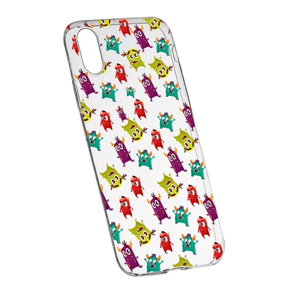 Husa Silicon, Transparent, Slim, Monster, 121, Apple iPhone X