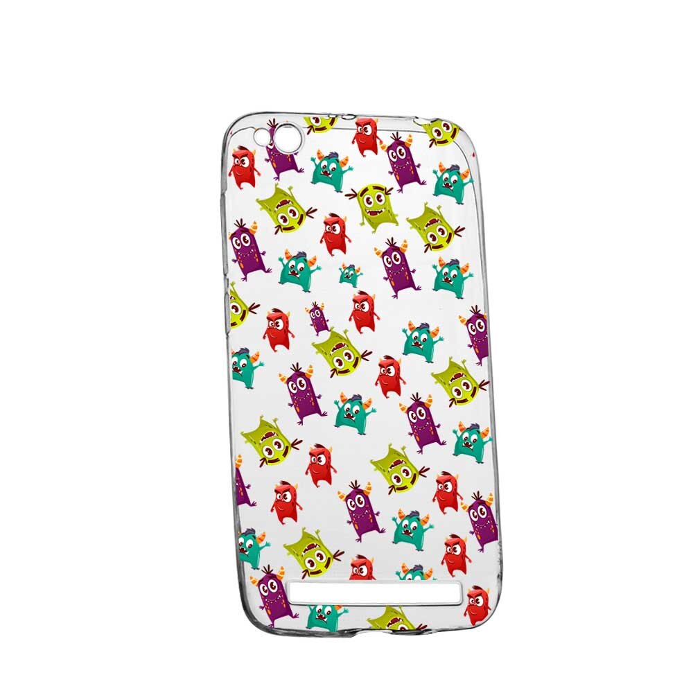 Husa Silicon, Transparent, Slim, Monster, 121, Xiaomi Redmi 4A