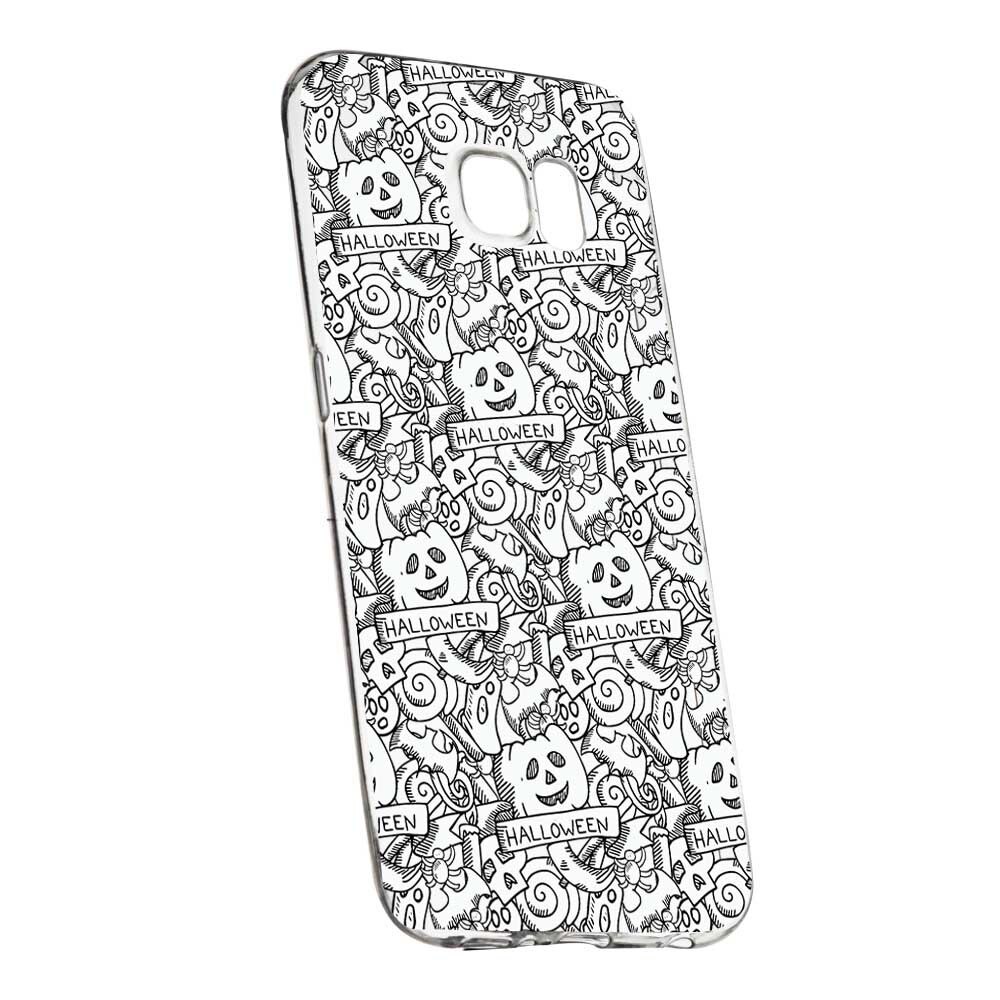 Husa Silicon, Transparent, Slim, Halloween, 122, Samsung Galaxy S6 Edge