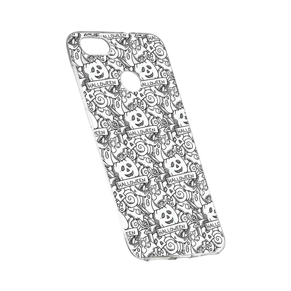Husa Silicon, Transparent, Slim, Halloween, 122, Huawei P Smart