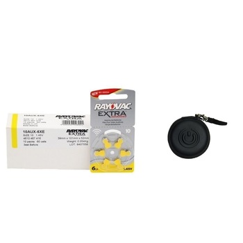 Baterii pentru proteze auditive RAYOVAC 10 Zinc Aer 10 blistere/60 baterii+Husa pentru aparat auditiv Cadou la fiecare comanda Baterii pentru proteze auditive RAYOVAC 10 Zinc Aer 10 blistere/60 baterii+Husa pentru aparat auditiv Cadou la fiecare comanda