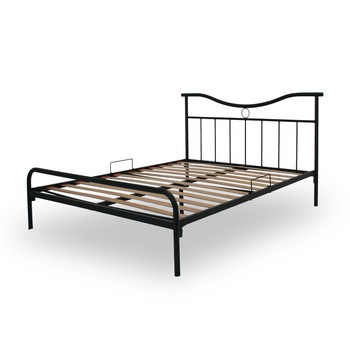 Pat matrimonial Elena Economic, 208 x 151 cm, Negru, fara saltea Pat matrimonial Elena Economic, 208 x 151 cm, Negru, fara saltea