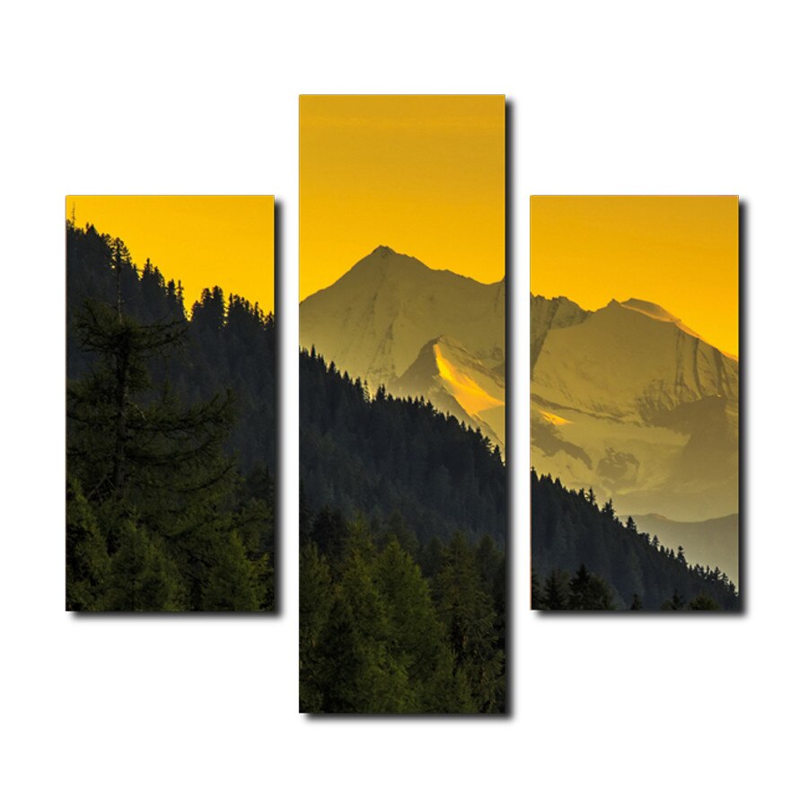 Tablou Canvas mountain color, 3 Piese, 80 x 90 cm