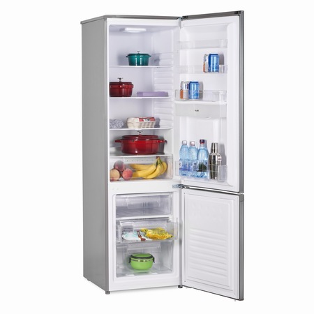 Combina frigorifica Heinner HC-H273XWD+, 267 l, Clasa A+, Control mecanic, Dispenser apa, H 176 cm, Inox