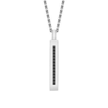 Pandantiv cu Lant Leo Marcus Argint 925 CZ Negru, Ajustabil 50-55 NS9769RH-89/BK Pandantiv cu Lant Leo Marcus Argint 925 CZ Negru, Ajustabil 50-55 NS9769RH-89/BK