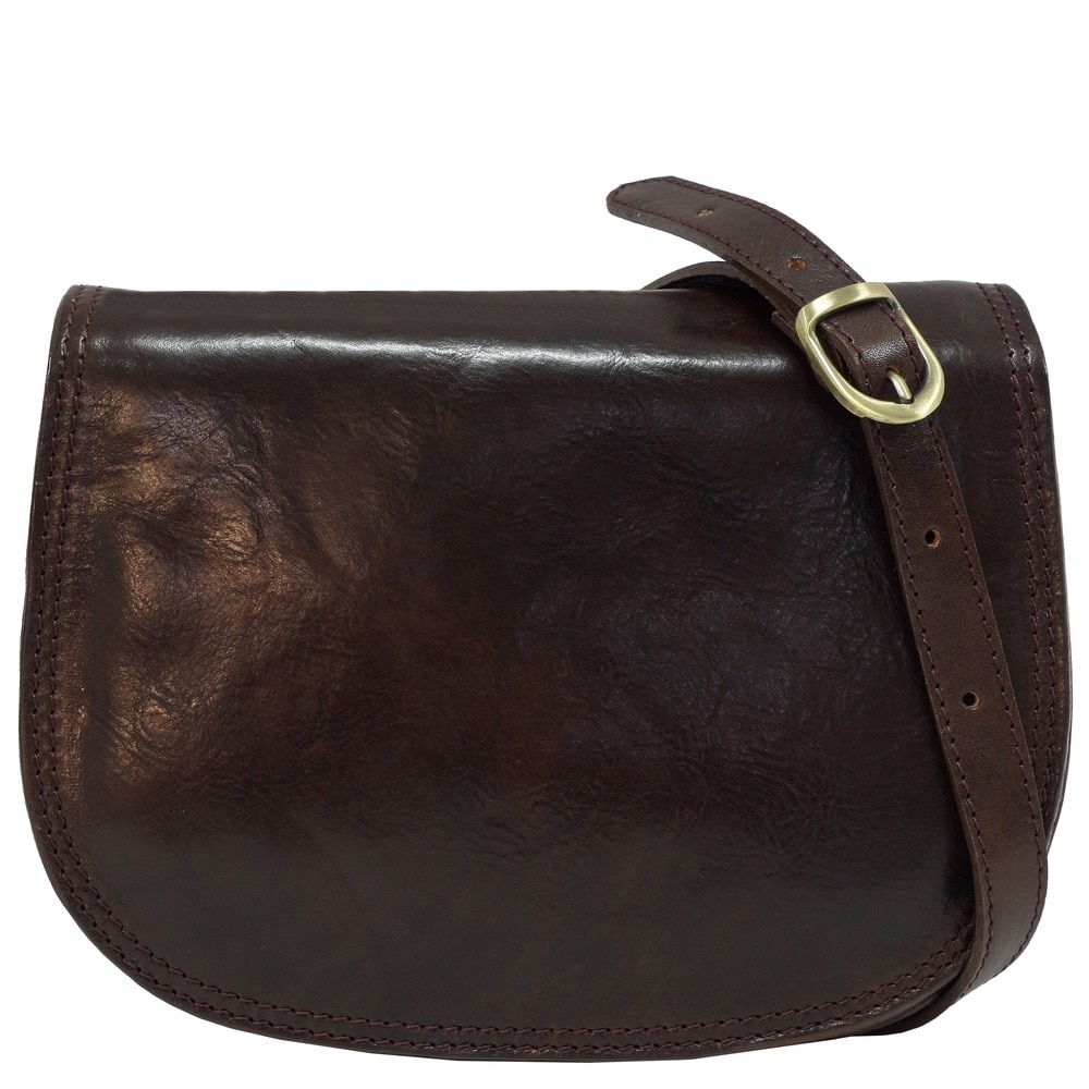 Geanta maro brun de dama, Fratelli, din piele naturala