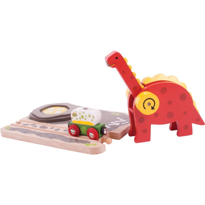 Аксесоари за влак BigJigs - жерав динозавър