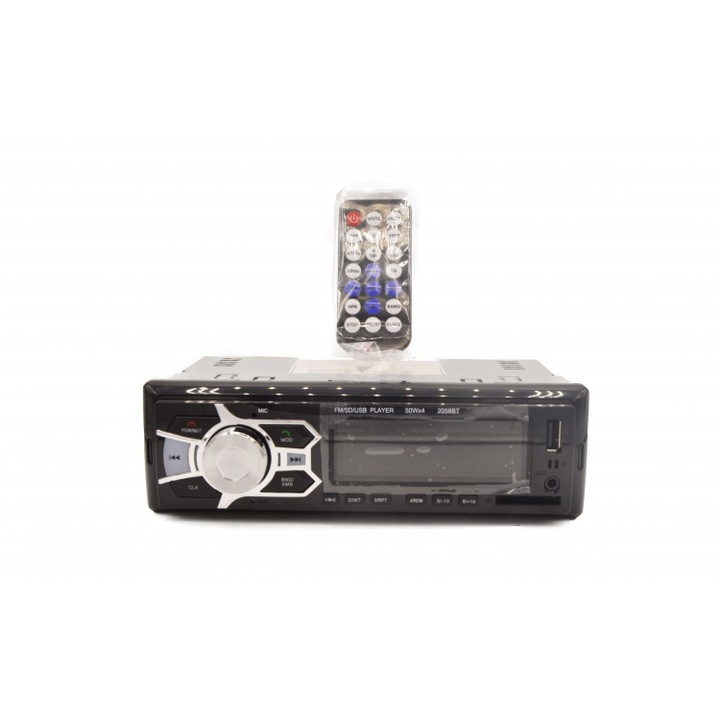 Radio cu MP3 Player si Bluetooth, Soundvox™ 2058BT pentru Masina, RMS 50x4 W, cu Telecomanda, USB, Aux, Negru